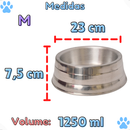 Comedouro Pesado Polido de Alumínio