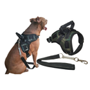 Coleira pet resistente para cachorro pitbull labrador dogo rottweiller + guia peitoral de cão husky