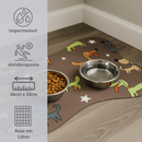 Tapete para Comedouro Pet Antiderrapante - Ossinho - 29cm x 43cm