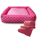 Kit Cama Pet Manta Grande 80x60cm Caminha Pet Casinha Impermeável Cachorro Gato