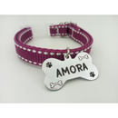 Coleira Personalizada com Plaquinha de Identificação para Cachorro