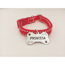 Coleira Personalizada com Plaquinha de Identificação para Cachorro