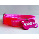 Coleira de Nylon com Placa de Identificação Personalizada