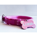 Coleira de Nylon com Placa de Identificação Personalizada