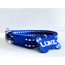 Coleira de Nylon com Placa de Identificação Personalizada