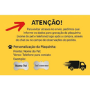 Placa De Identificação Pet Gravada C/ Coleira Personalizada