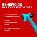 Kit Pet Luva Tira Pelos Nano + Escova lava Pet Silicone Dispenser + Pente Escova Removedora