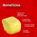 Kit Pet Luva Tira Pelos Nano + Escova lava Pet Silicone Dispenser + Pente Escova Removedora