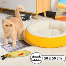 Caminha Redonda Pets Sherpa para Cães e Gatos Macia 50x50 cm Quente Confortável Cama Pet Com Pelinho