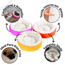 Caminha Redonda Pets Sherpa para Cães e Gatos Macia 50x50 cm Quente Confortável Cama Pet Com Pelinho