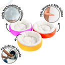 Caminha Redonda Pets Sherpa para Cães e Gatos Macia 50x50 cm Quente Confortável Cama Pet Com Pelinho