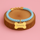 Coleira Ajustável com Plaquinha de Identificação