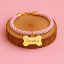 Coleira Ajustável com Plaquinha de Identificação