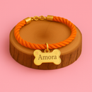 Coleira Ajustável com Plaquinha de Identificação