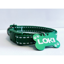 Coleira de Nylon com Placa de Identificação Personalizada