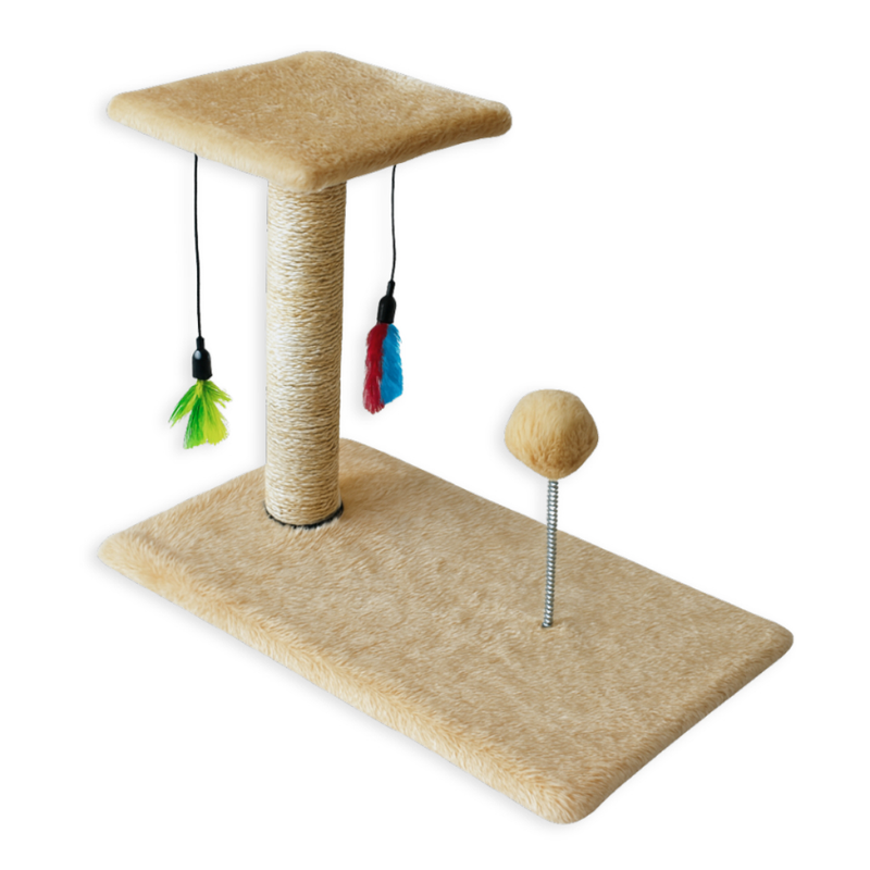 Arranhador Para Gatos Poste Brinquedo Bolinha Interativo